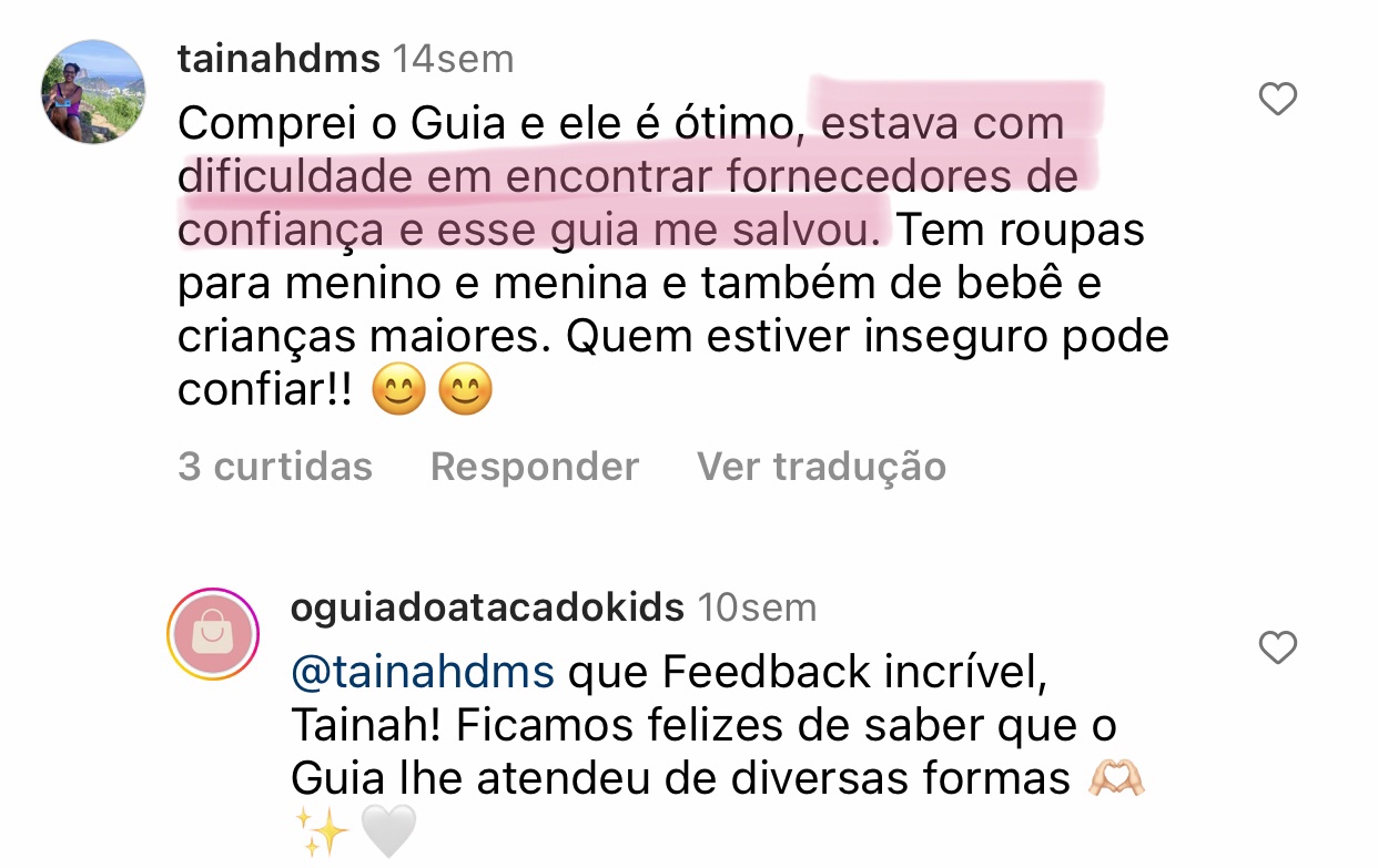 Feedback de aluna 1