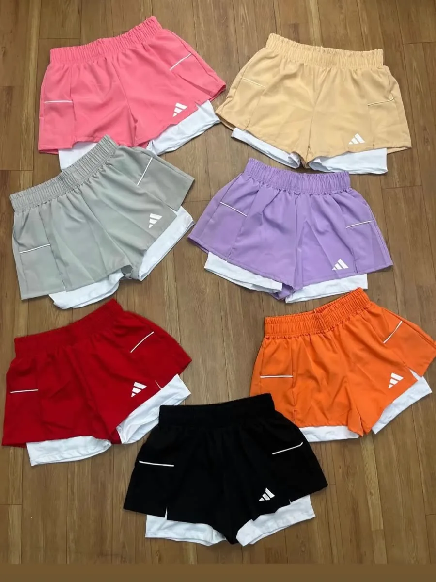Peça fitness — shorts coloridos variados